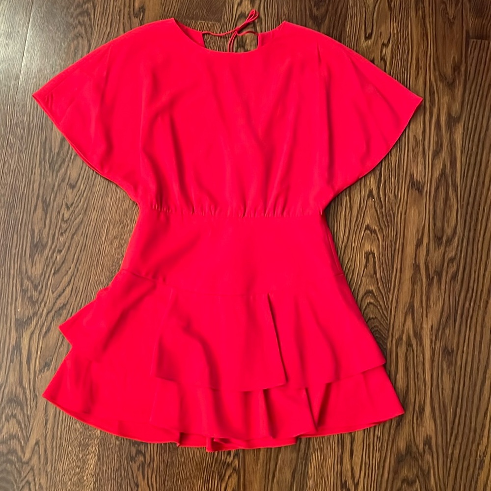 Alice and Olivia Palmira Flounce Dress
